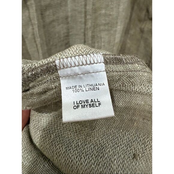 Flax linen maxi dress pockets size M - Picture 5 of 9